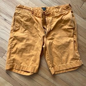 Mens J Crew Yellow Gold Shorts Size 31